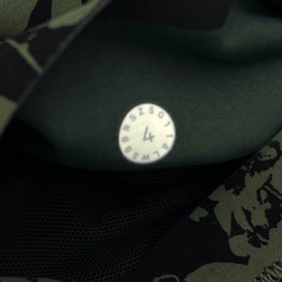 Lululemon All You Do Tight Legging Women Efflorescent Barracks Green Black 4 - Picture 3 of 4